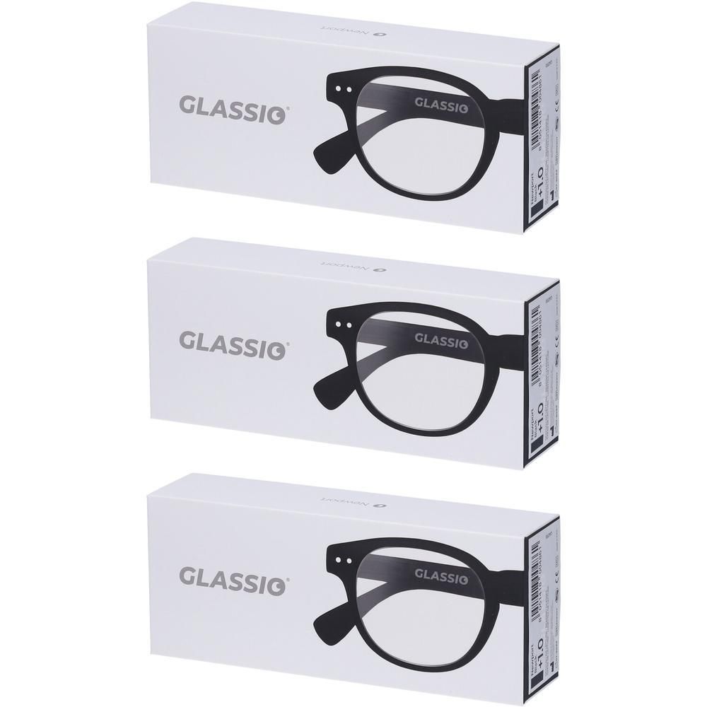 Occhiali da Lettura Glassio Newport Colore Nero Gradazione +1,0