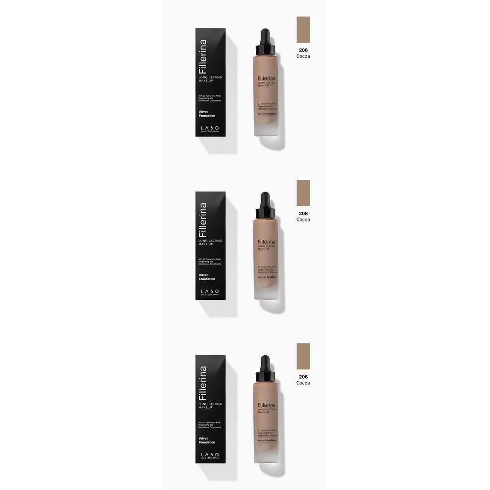 LABO Fillerina Long Lasting Make-Up Velvet Foundation Fondotinta Colore 6
