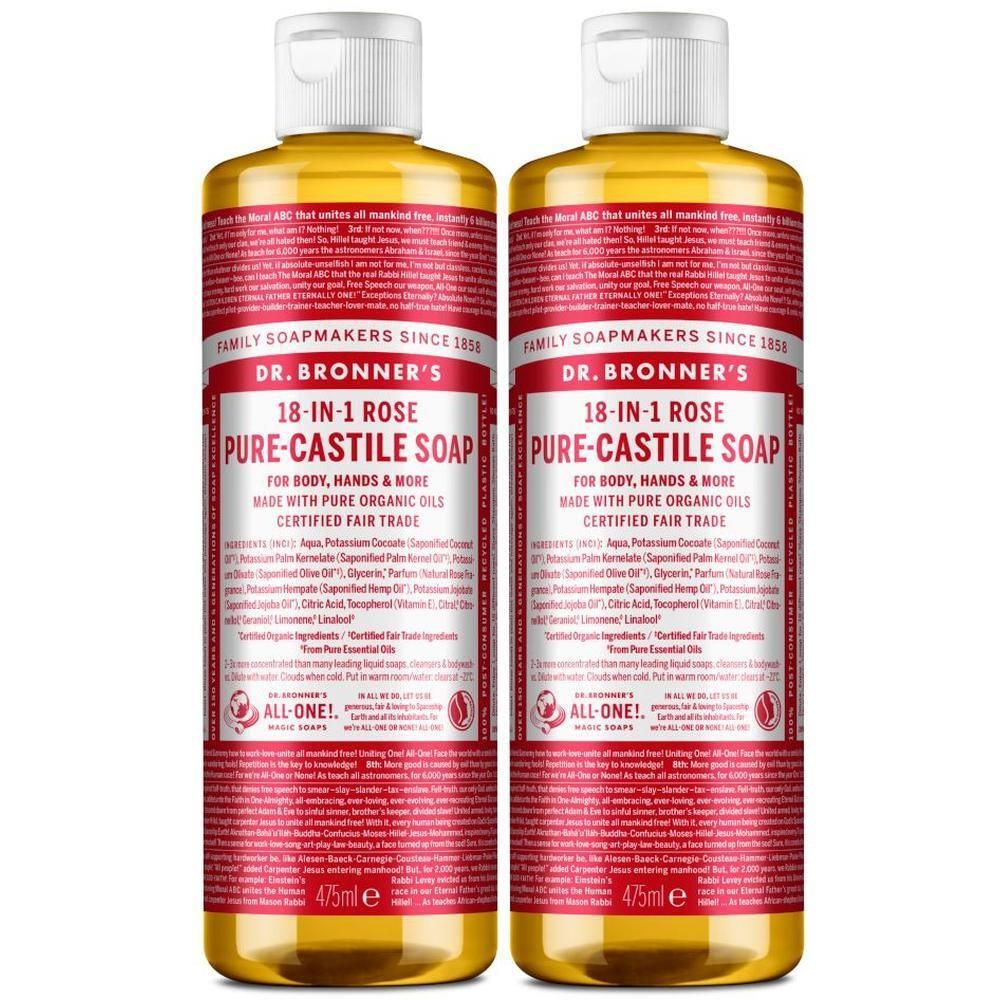 Dr. Bronner's Sapone Liquido Bio 18 in 1 Rose