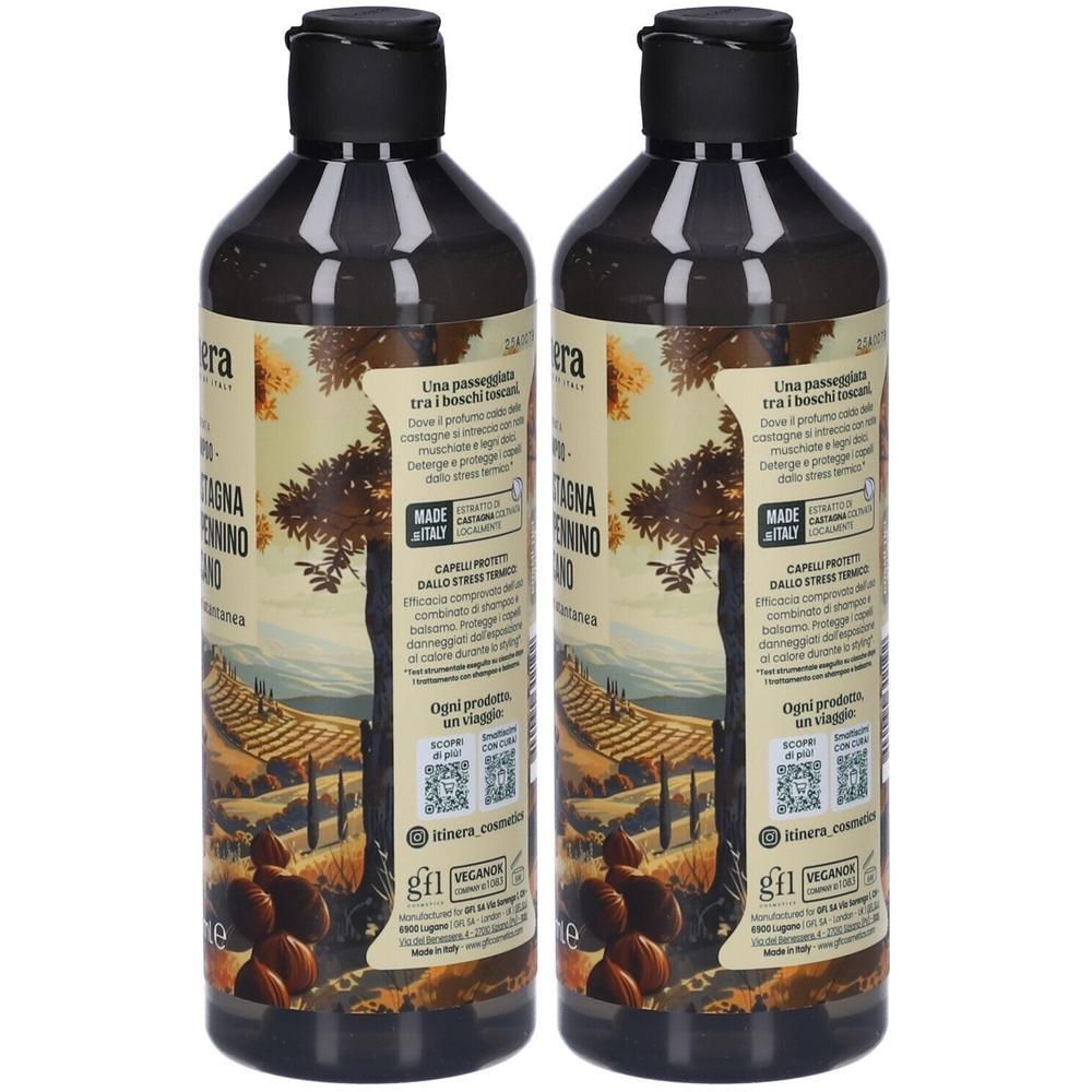 Itinera Shampoo con Castagna dell'Appennino Toscano Protezione Istantanea