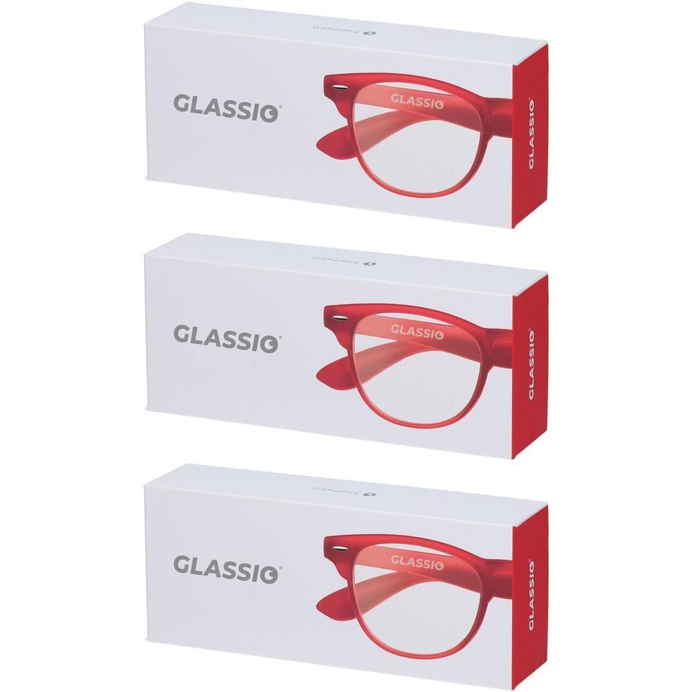 Occhiali da Lettura Glassio Fremont Colore Rosso Gradazione +2,0