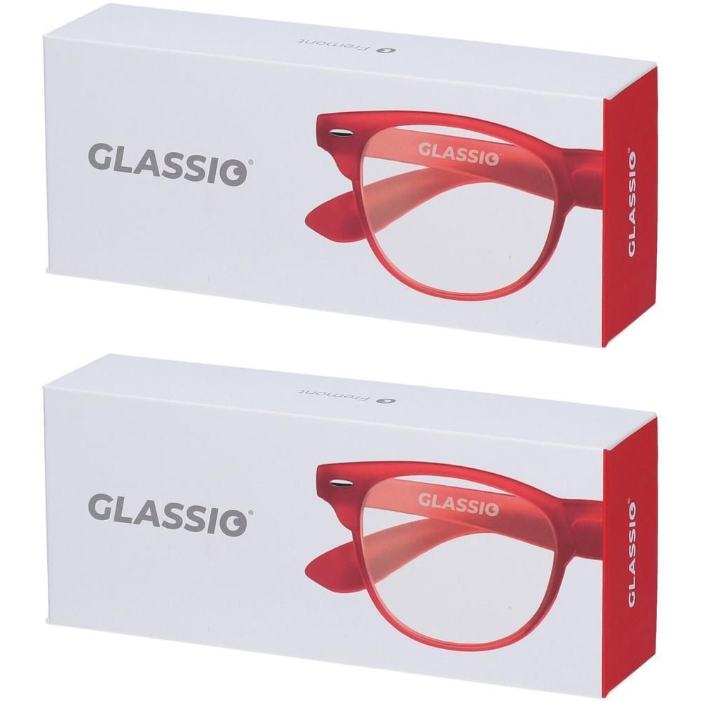 Occhiali da Lettura Glassio Fremont Colore Rosso Gradazione +2,0