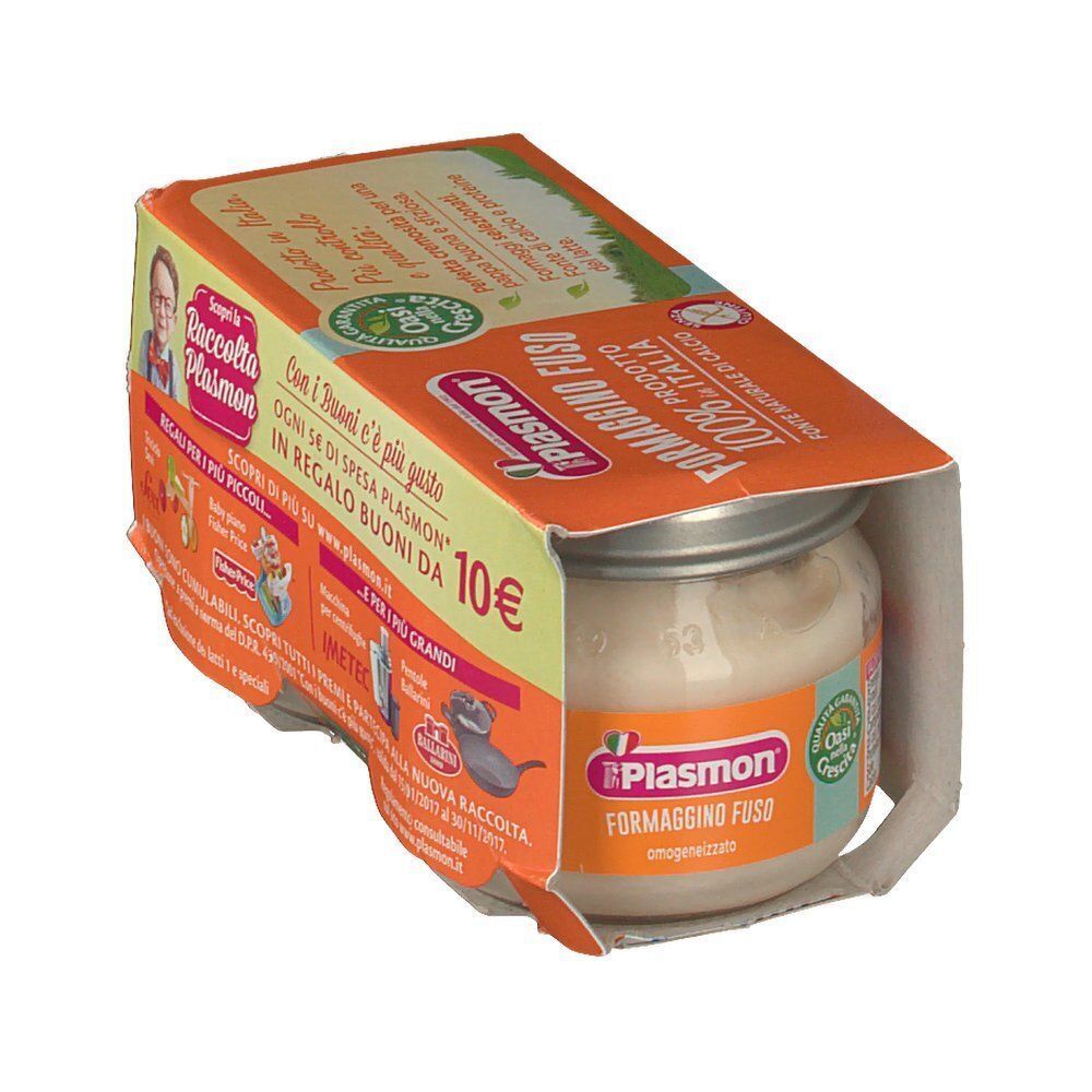 Plasmon omogeneizzato formaggino fuso in vetro, 100% Italia.
