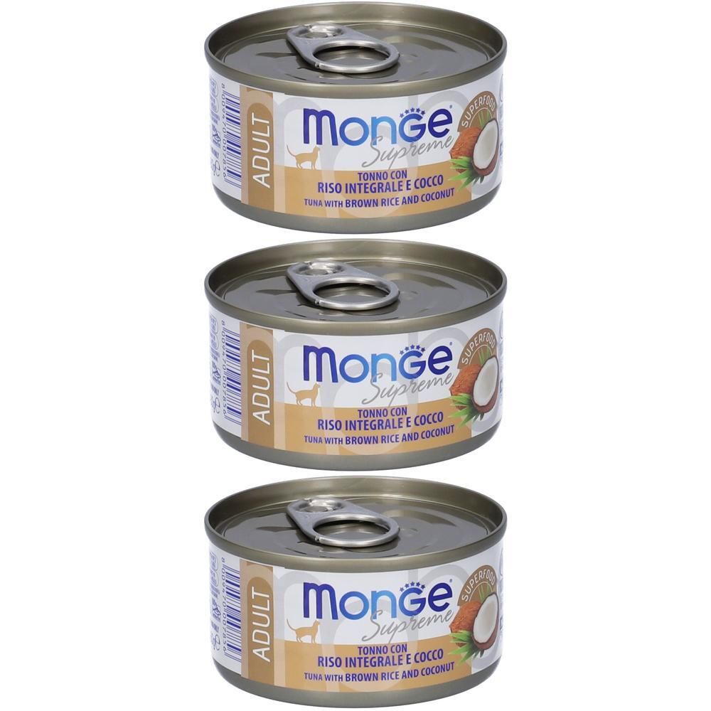 Monge Supreme Adult Tonno Con Riso Integrale Cocco Gatti Adulti