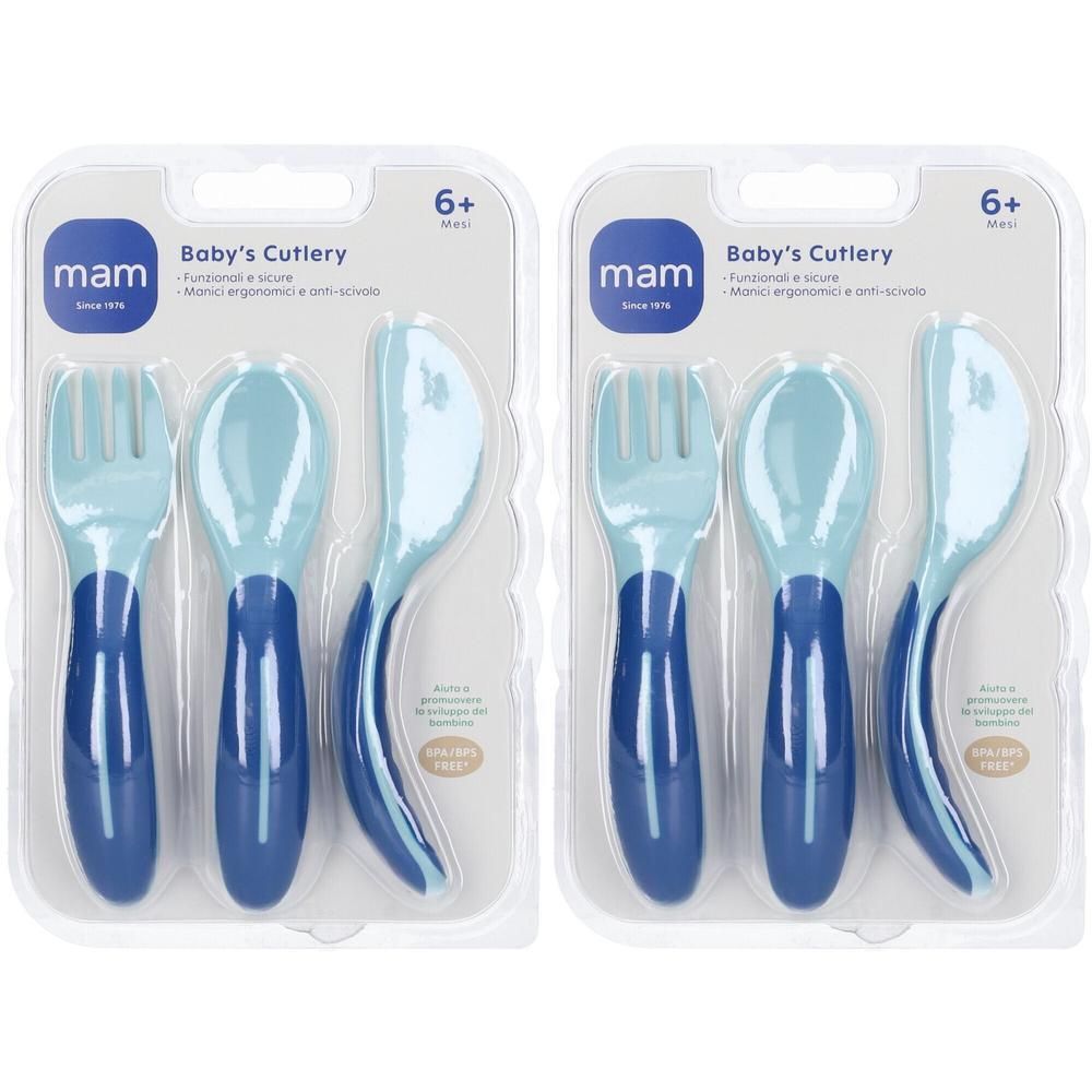 MAM Baby´s Cutlery Posate 6+ Mesi Colore Blu/Azzurro