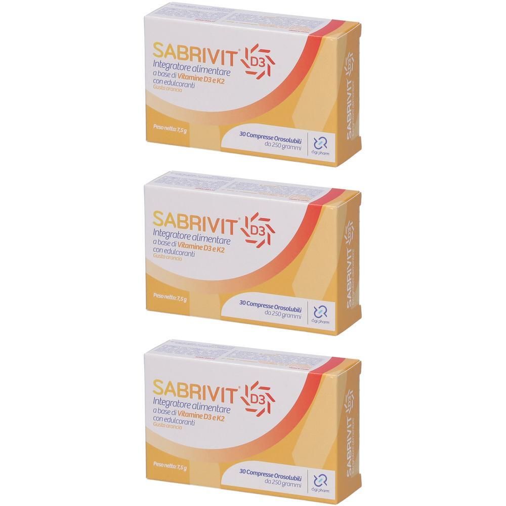 Sabrivit D3 30 Compresse Orosolubili Gusto Arancia