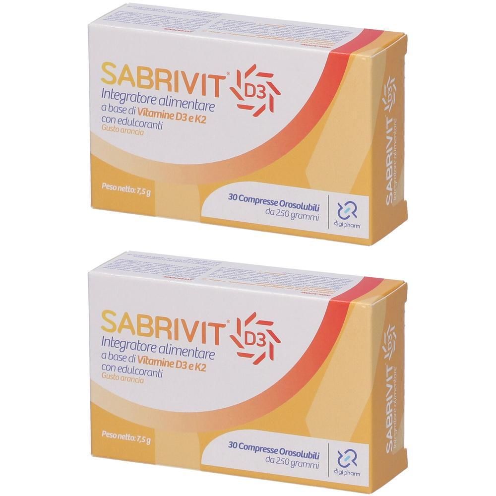 Sabrivit D3 30 Compresse Orosolubili Gusto Arancia
