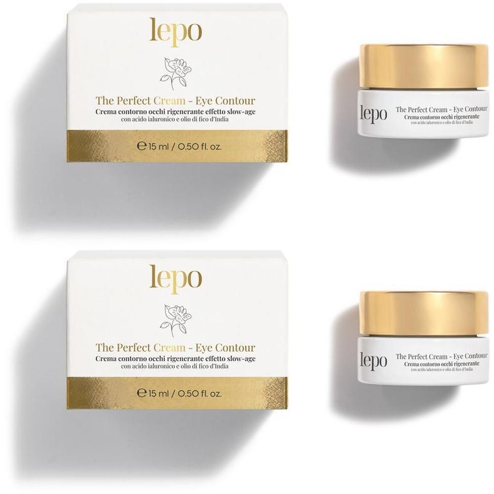 Due confezioni e vasetti Lepo The Perfect Cream Eye Contour, 15 ml.