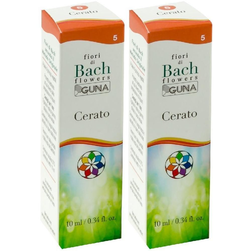 Due confezioni di Cerato Guna Fiori di Bach, 10 ml.