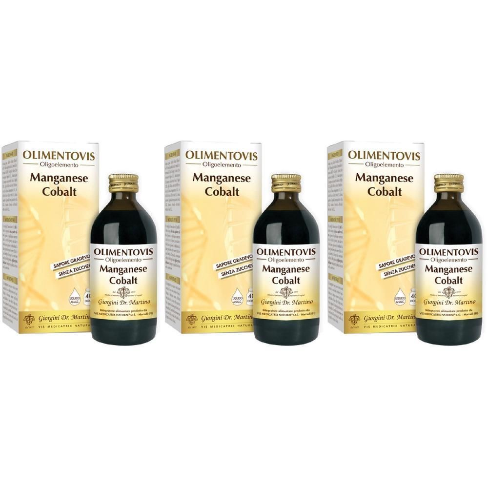 Olimentovis Oligoelemento Manganese Cobalt Liquido Analcolico Senza Zuccheri 200 Ml 40 Dosi