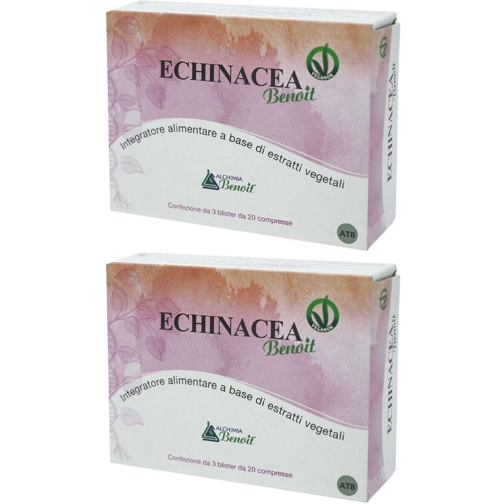 Due confezioni di Echinacea Benoit Tavolette, integratore alimentare a base vegetale.