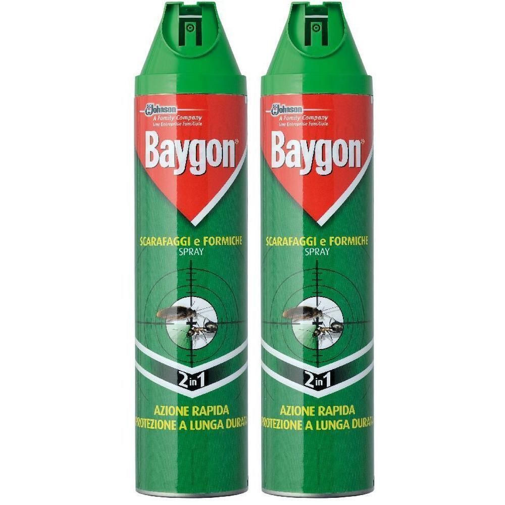 Insetticida Baygon Scarafaggi E Formiche Plus Spray 400 Ml