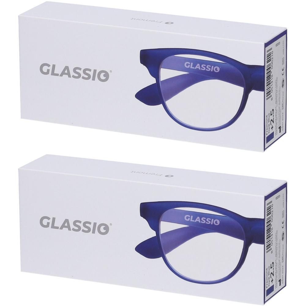 Occhiali da Lettura Glassio Fremont Colore Blu Scuro Gradazione +2,5