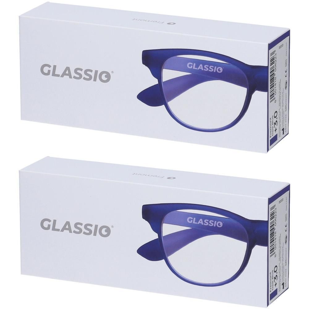 Occhiali da Lettura Glassio Fremont Colore Blu Scuro Gradazione +3