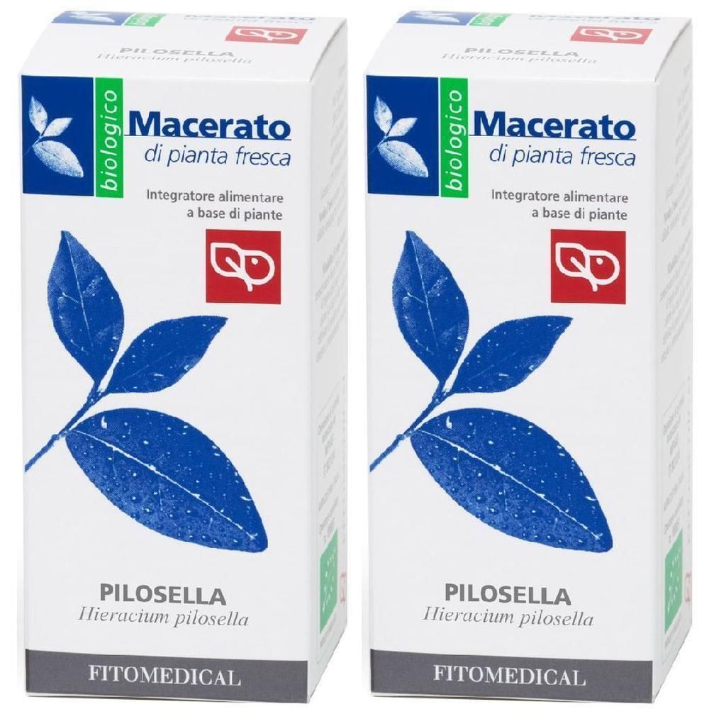 Due confezioni di Pilosella Macerato di pianta fresca, integratore alimentare a base di piante di Fitomedical.
