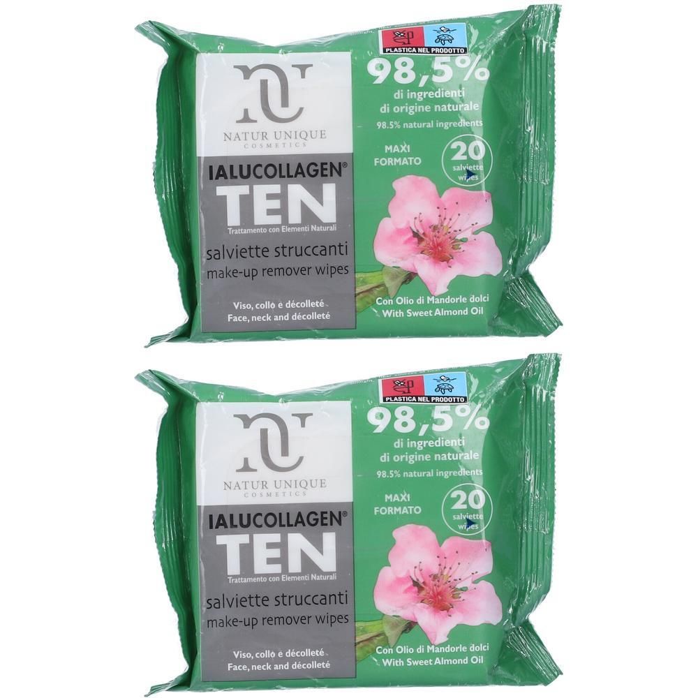 Ialucollagen Ten Salviette Struccanti Viso Confezione Da 20 Salviette Maxi
