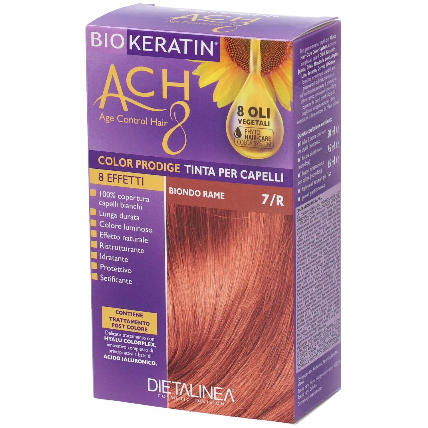 Biokeratin Ach8 Tintura per Capelli 7/R Biondo Rame