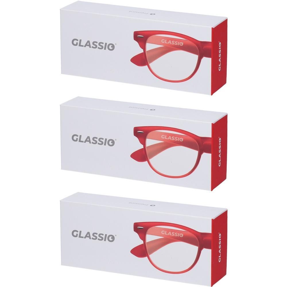 Occhiali da Lettura Glassio Fremont Colore Rosso Gradazione +1,0