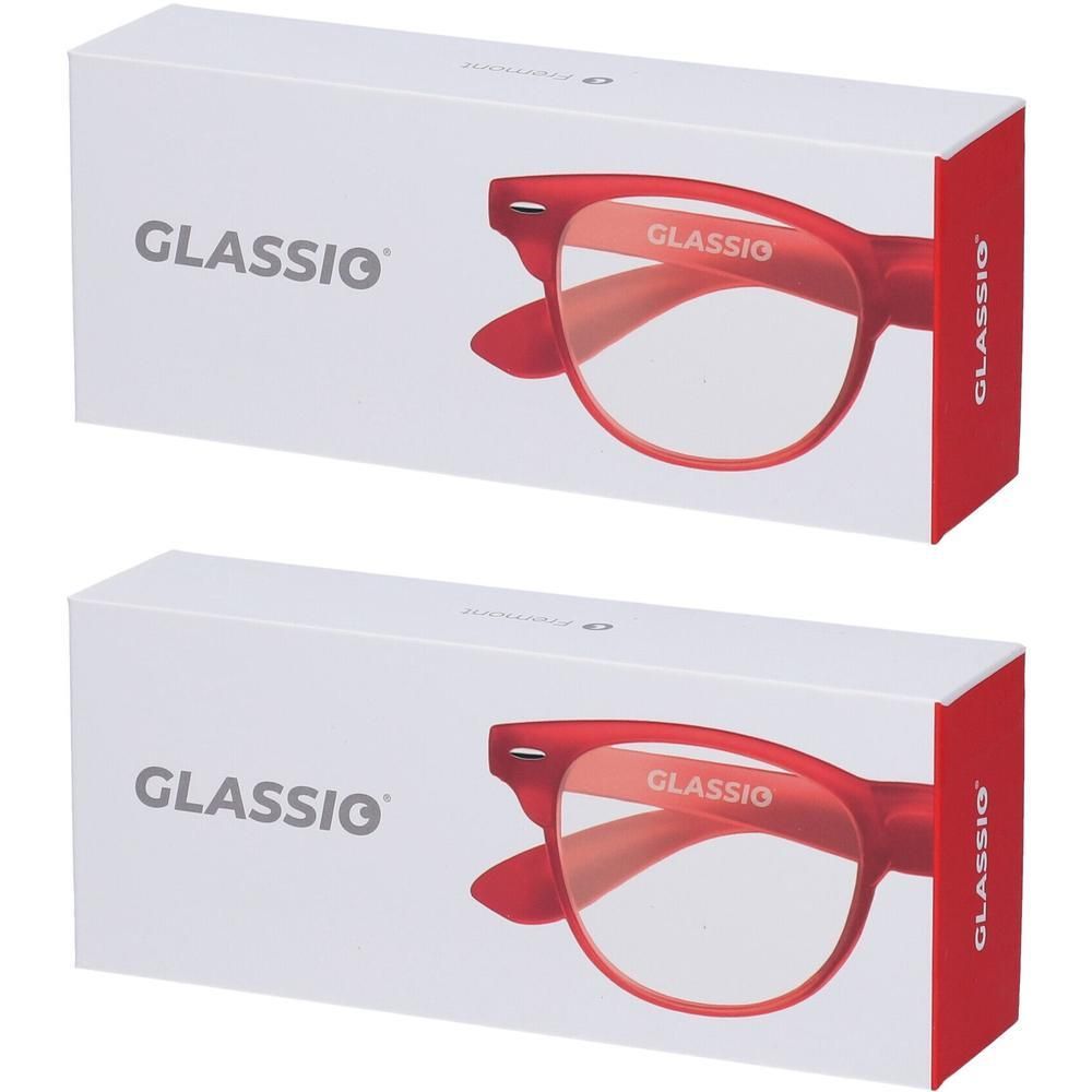 Occhiali da Lettura Glassio Fremont Colore Rosso Gradazione +1,0