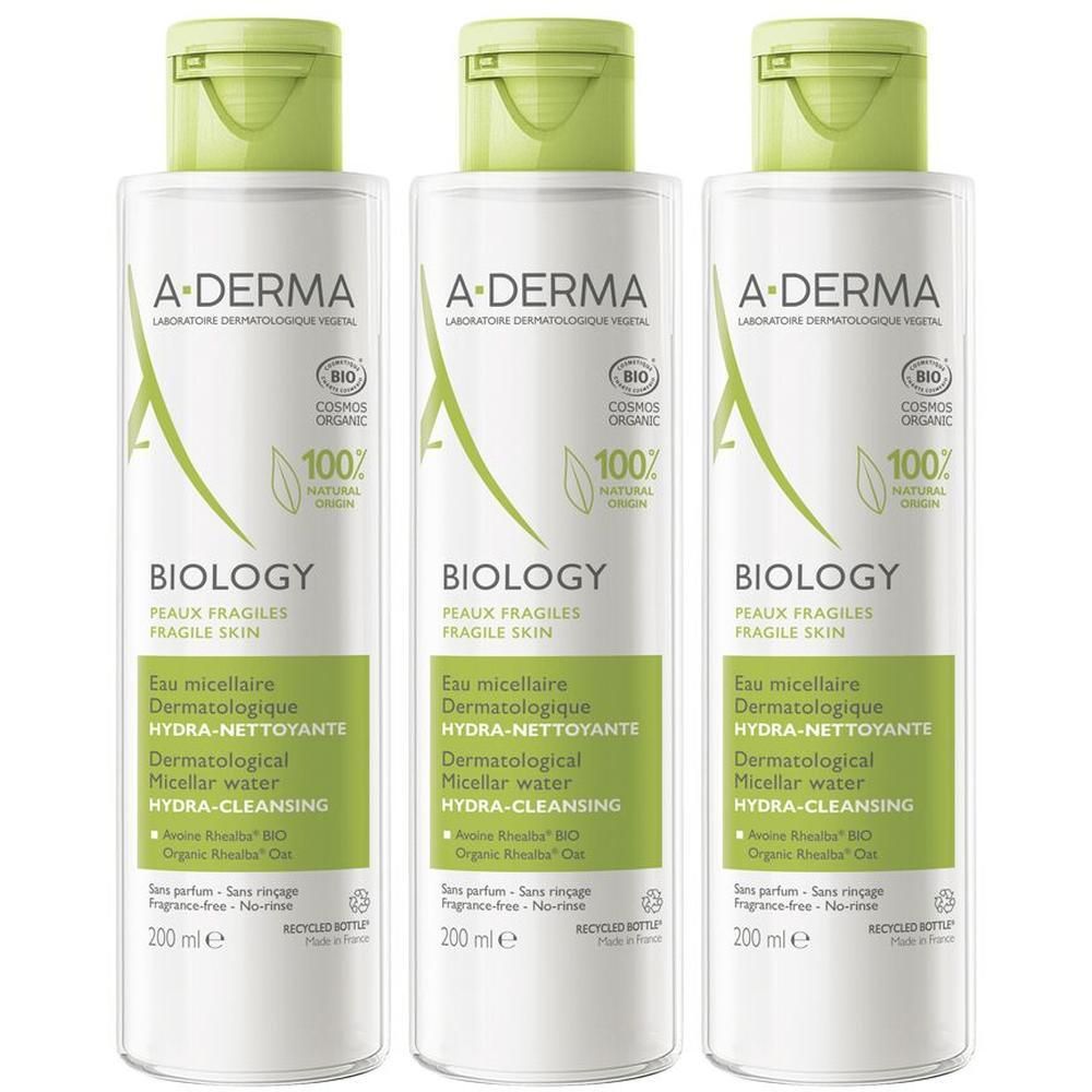 A-Derma Biology Acqua micellare dermatologica idra-detergente 200ml - Struccante