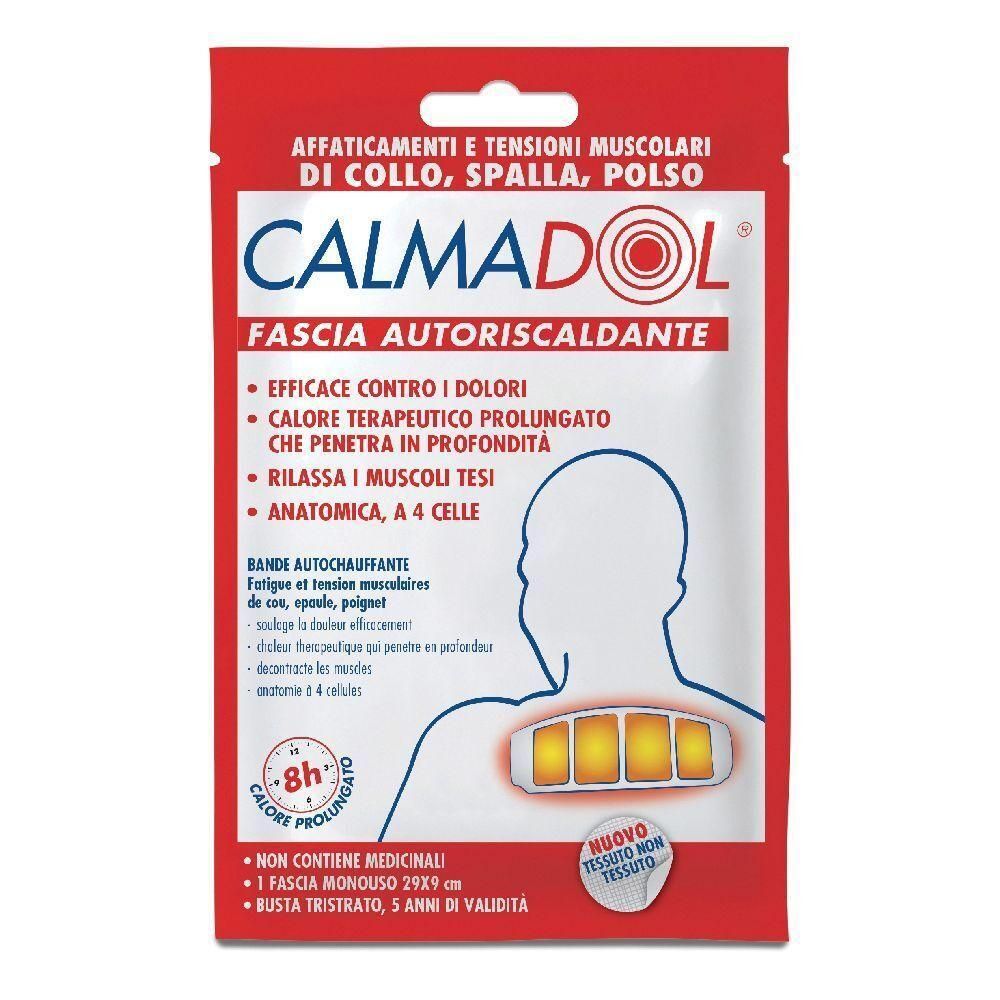 Tre confezioni di fasce autoriscaldanti per dolori al collo, spalle e polsi, "CALMADOL".