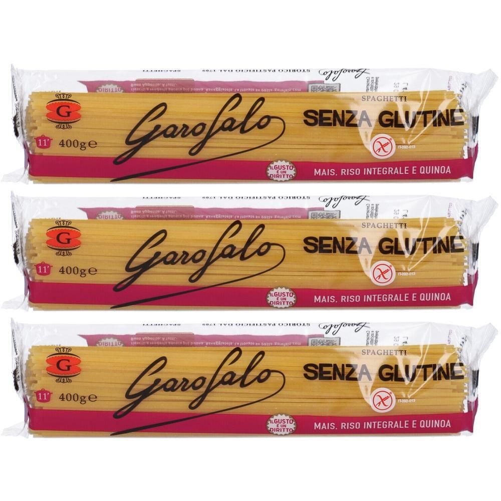 Tre confezioni di Garofalo Spaghetti Senza Glutine, 400g ciascuna.