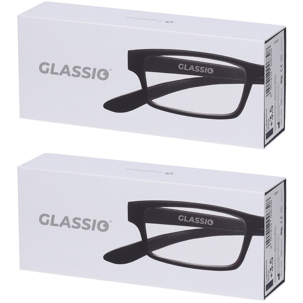 Occhiali da Lettura Glassio Cupertino Colore Nero Gradazione +3,5