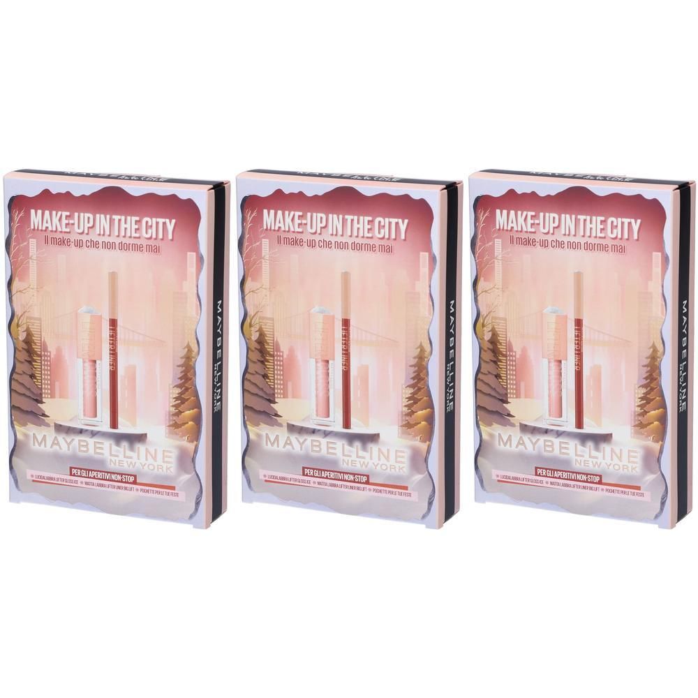 Maybelline New York Xmas 2025 Medium Box Lifter Gloss Ice 002 + Matita Labbra Lifter Liner Big Lift 07