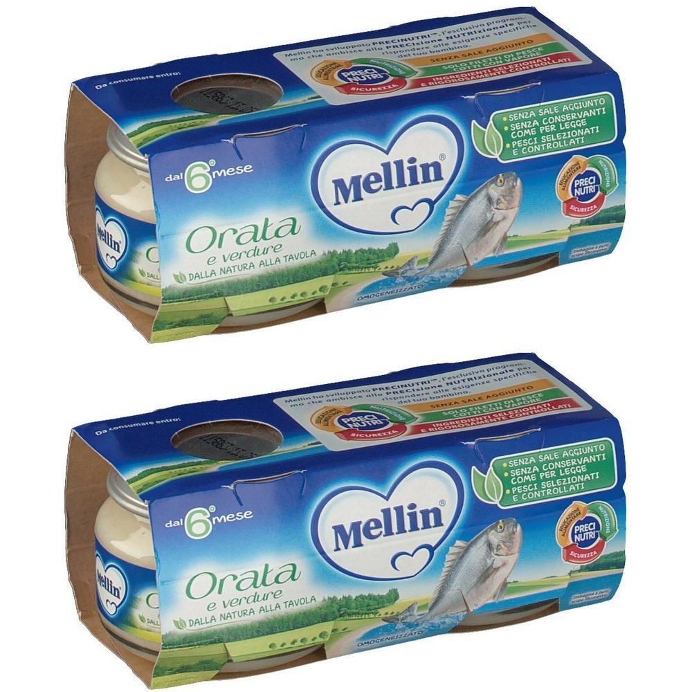Mellin® Omogenizzato Orata e Verdura 2x80 g
