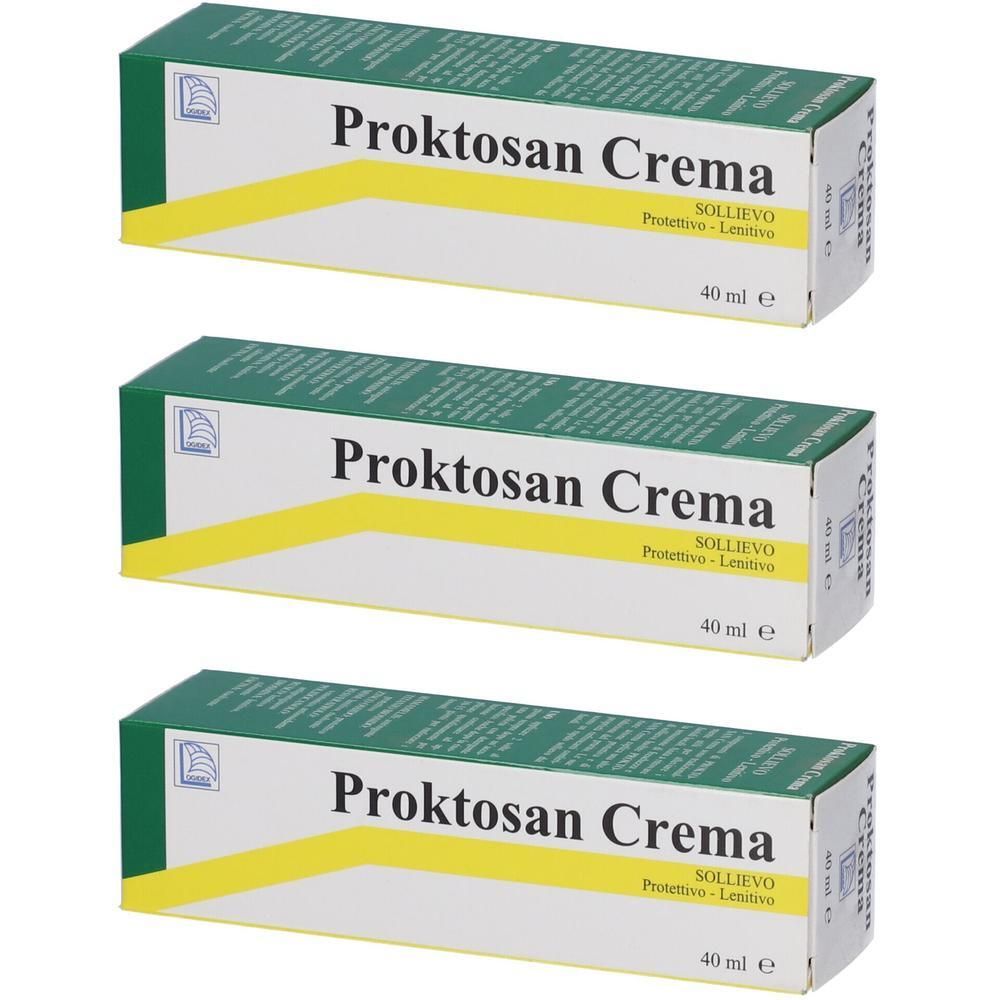 Tre scatole di Proktosan Crema, 40 ml.