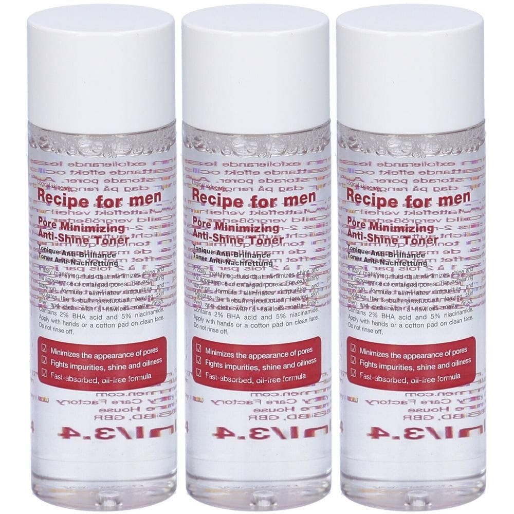 Recipe For Men Pore Minimizing Tonico Anti-Lucidità