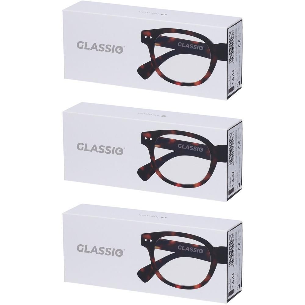 Occhiali da Lettura Glassio Newport Colore Tortoise Gradazione +3,0