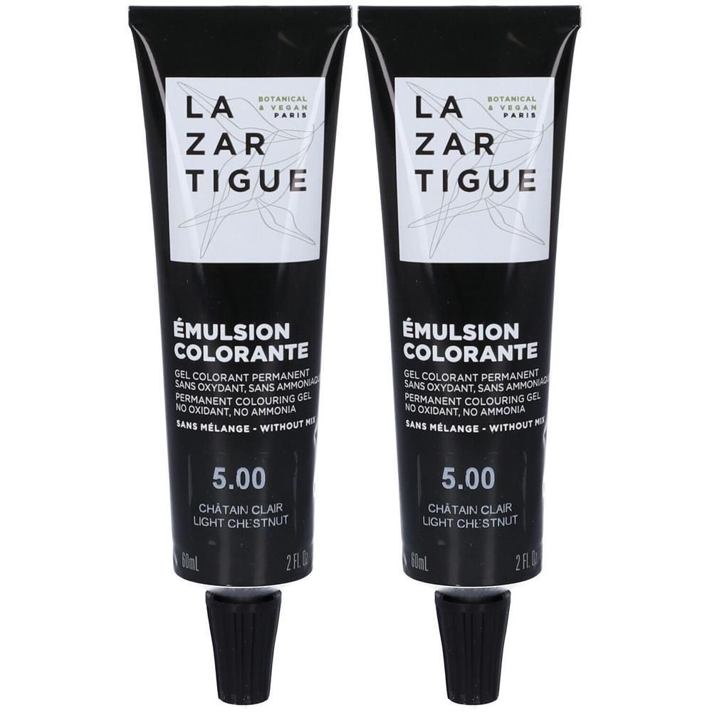 Due tubi di colorazione Lazartigue, tonalità 5.00 Castano Chiaro.