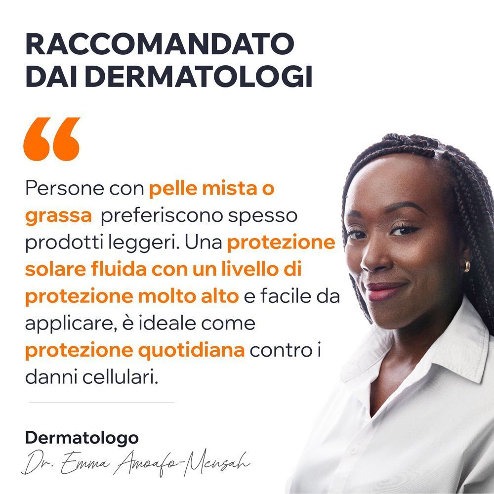 Dermatologa raccomanda fluido solare URIAGE Bariésun per pelli miste.