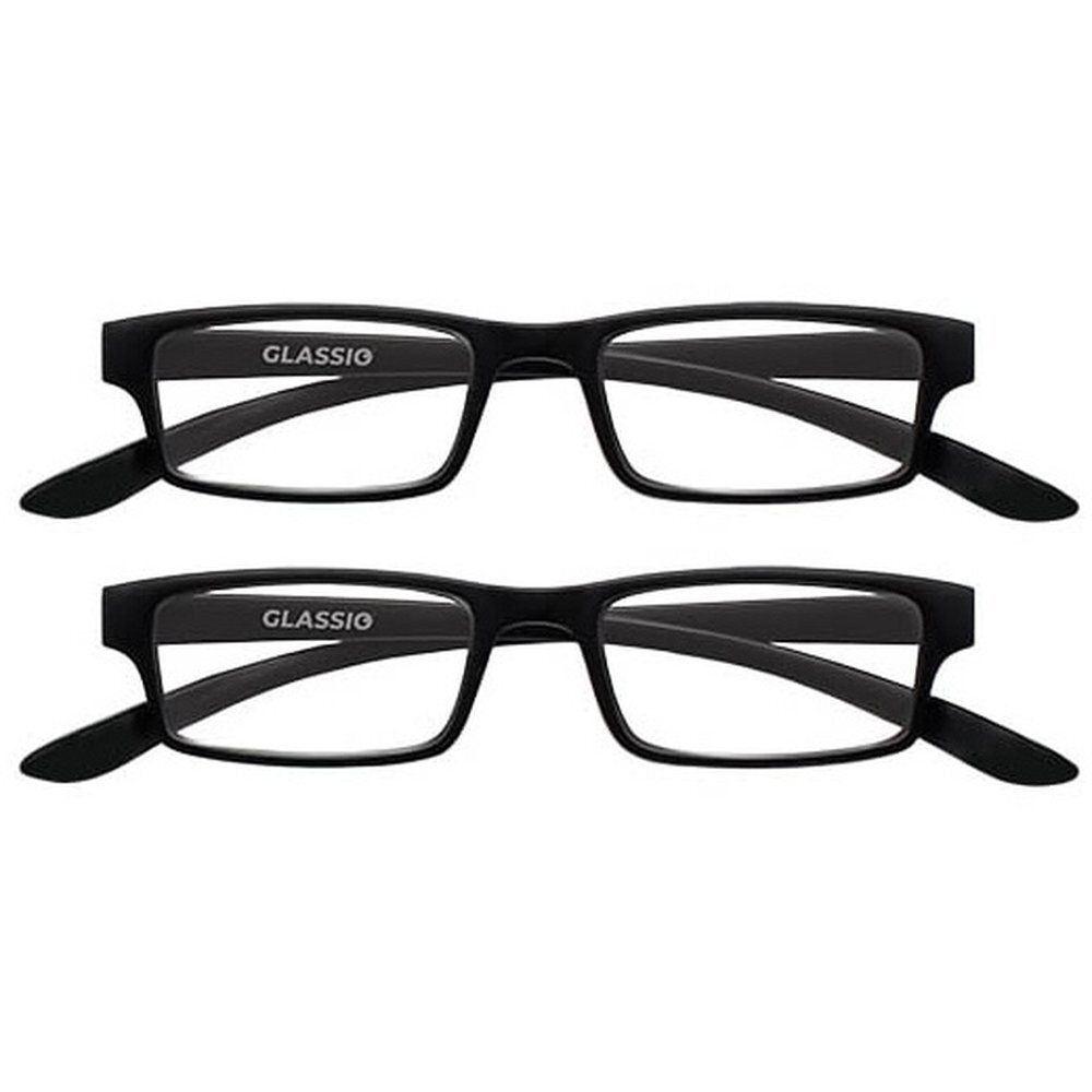 Occhiali da Lettura Glassio Cupertino Colore Nero Gradazione +2,0