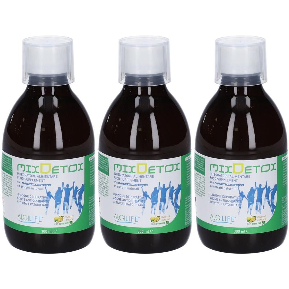 Tre bottiglie Algilife Mixdetox, 200 ml.