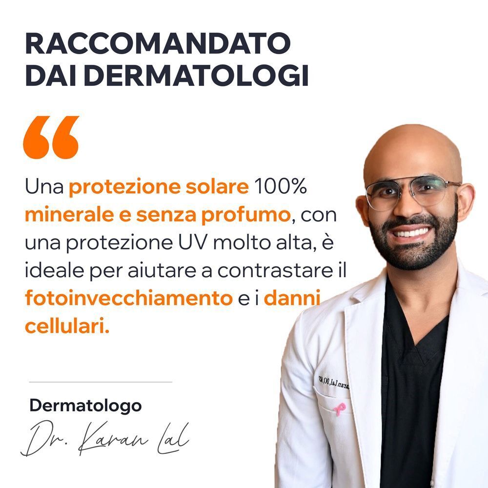 Un dermatologo raccomanda la crema minerale Uriage Bariésun SPF50+.