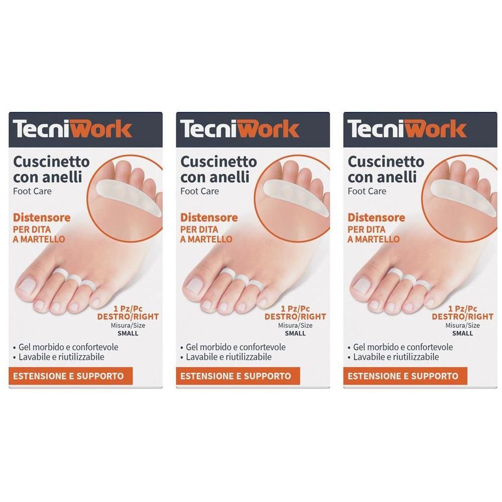 Tecniwork Cuscinetto Distensore per Dita a Martello - Piede Destro Misura S