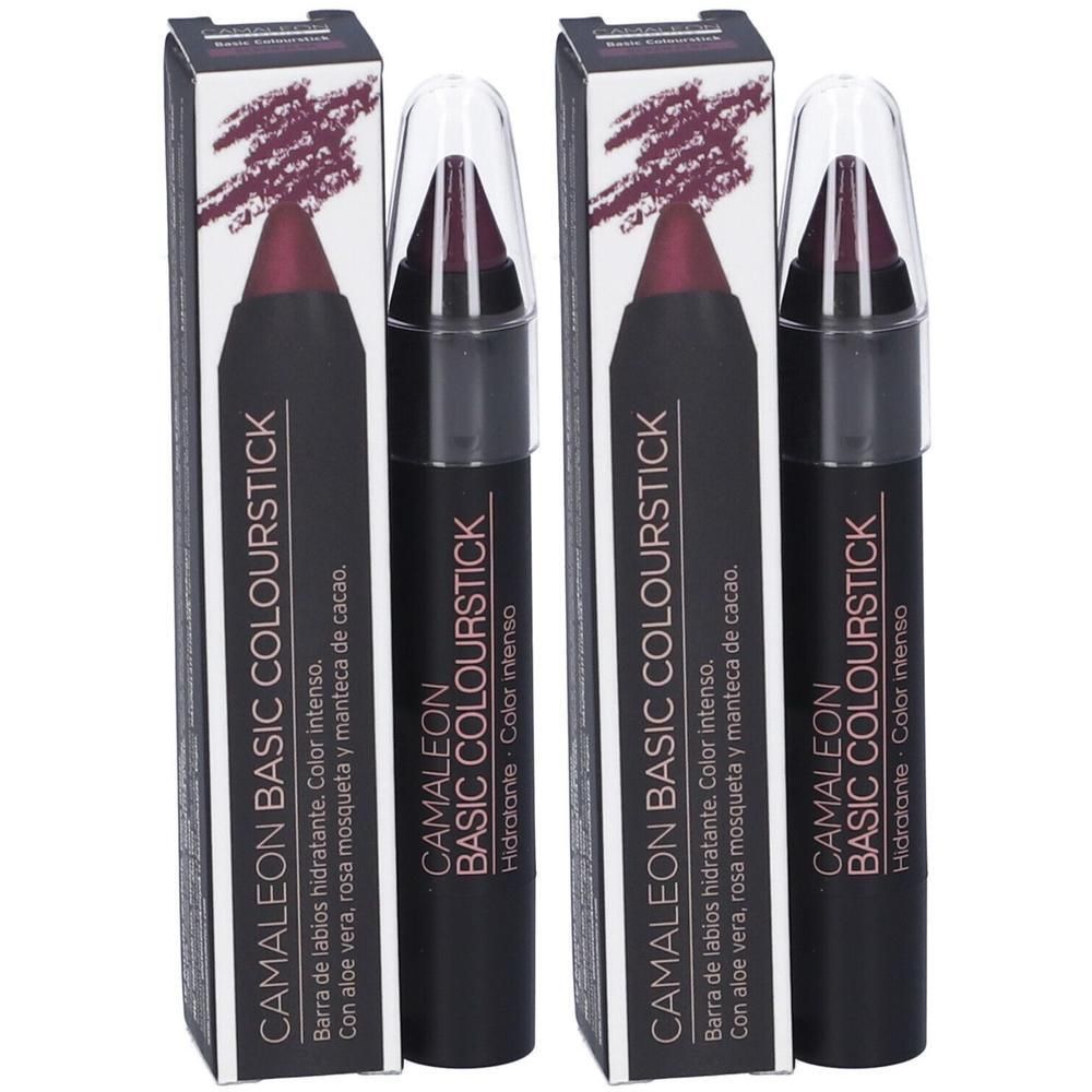 Due Camaleon Basic Colourstick color bacca scuro, ciascuno nella sua confezione.