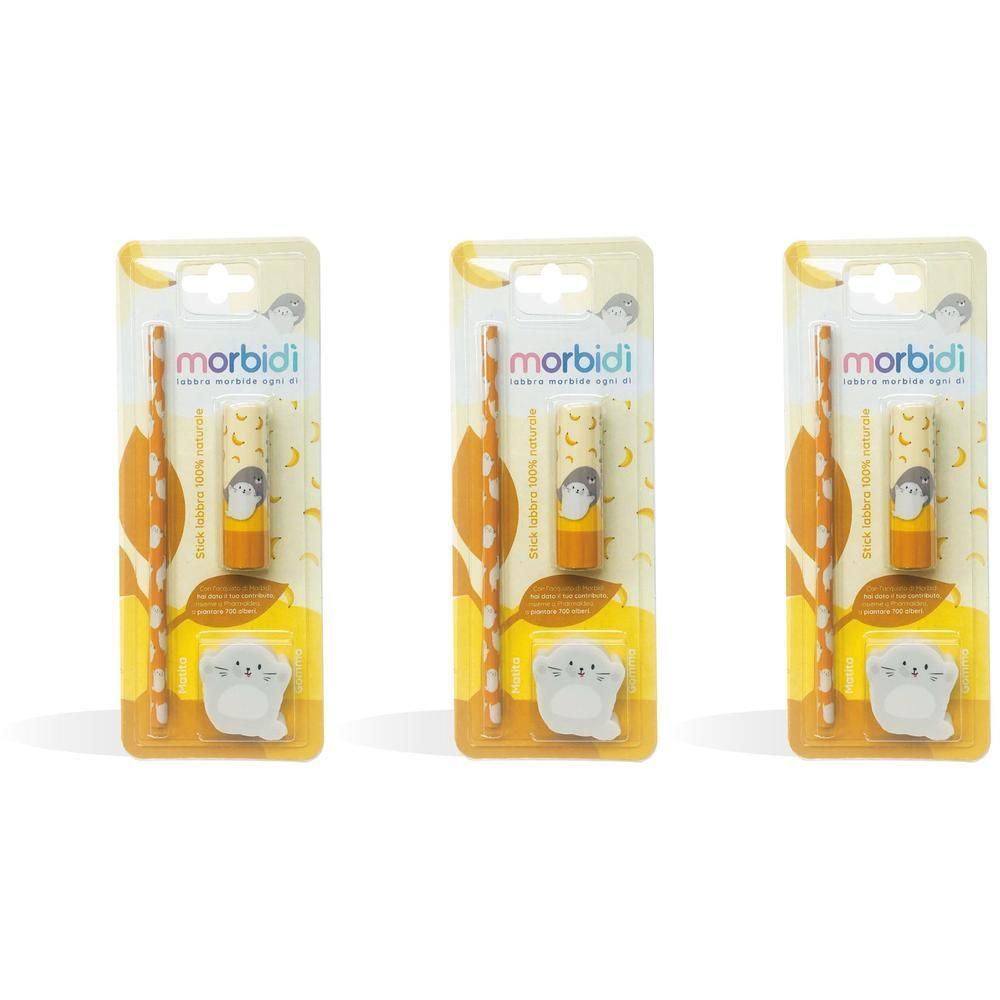 Morbidì Stick Labbra Idratante Protettivo Banana 100% Naturale