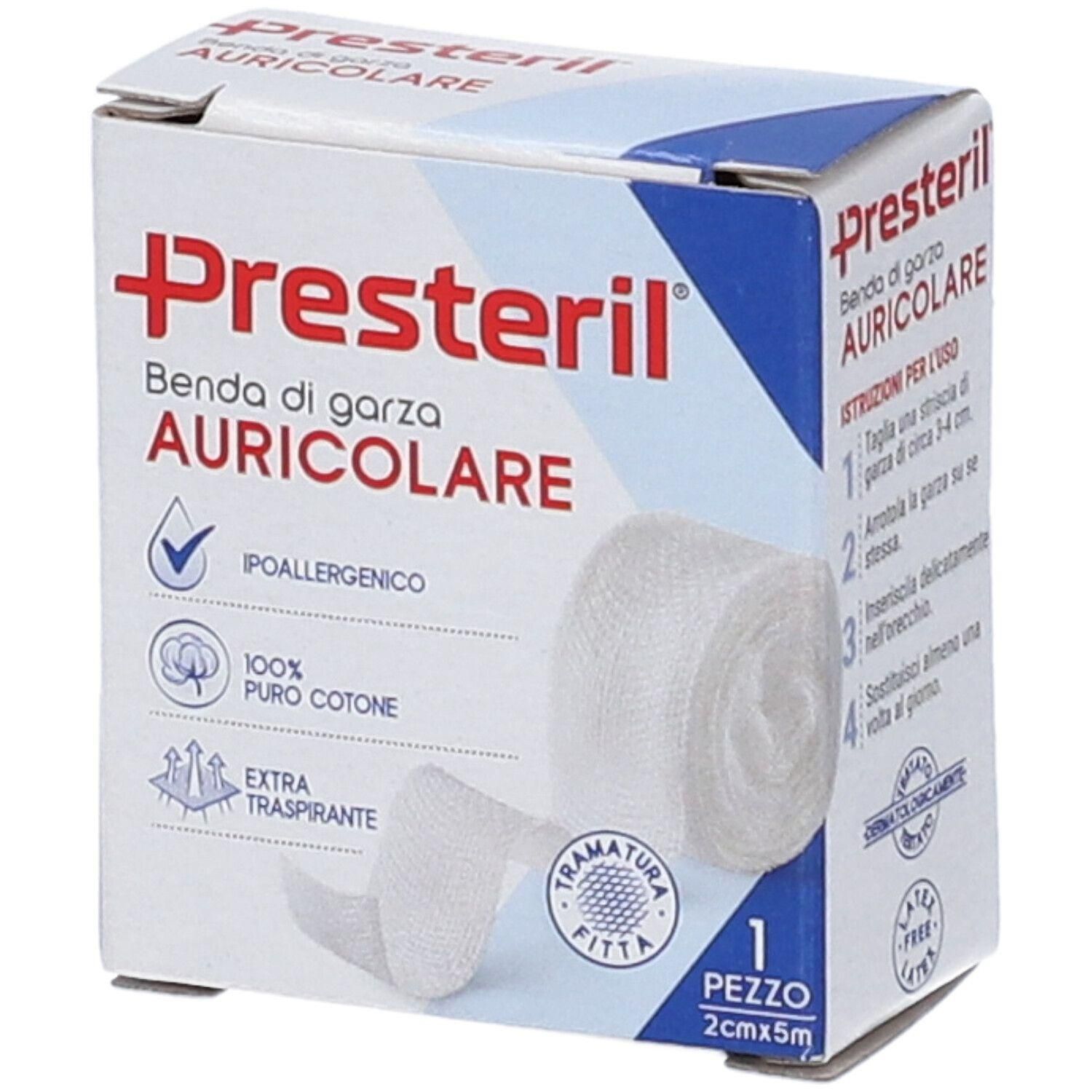 Medipresteril Benda Auricolare 14 x 14 Fili 2 cm x 5 m
