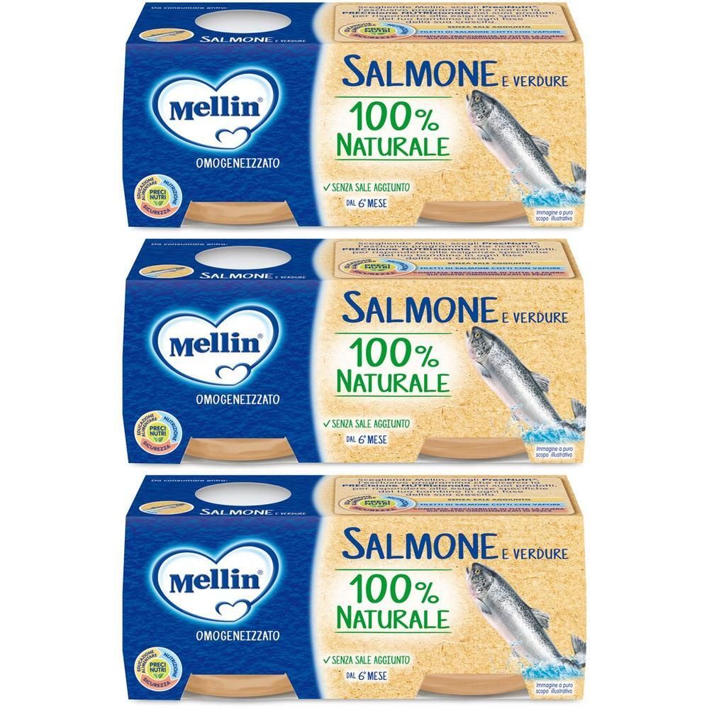 Mellin® Omogeneizzato Salmone e Verdure 2 x 80 g