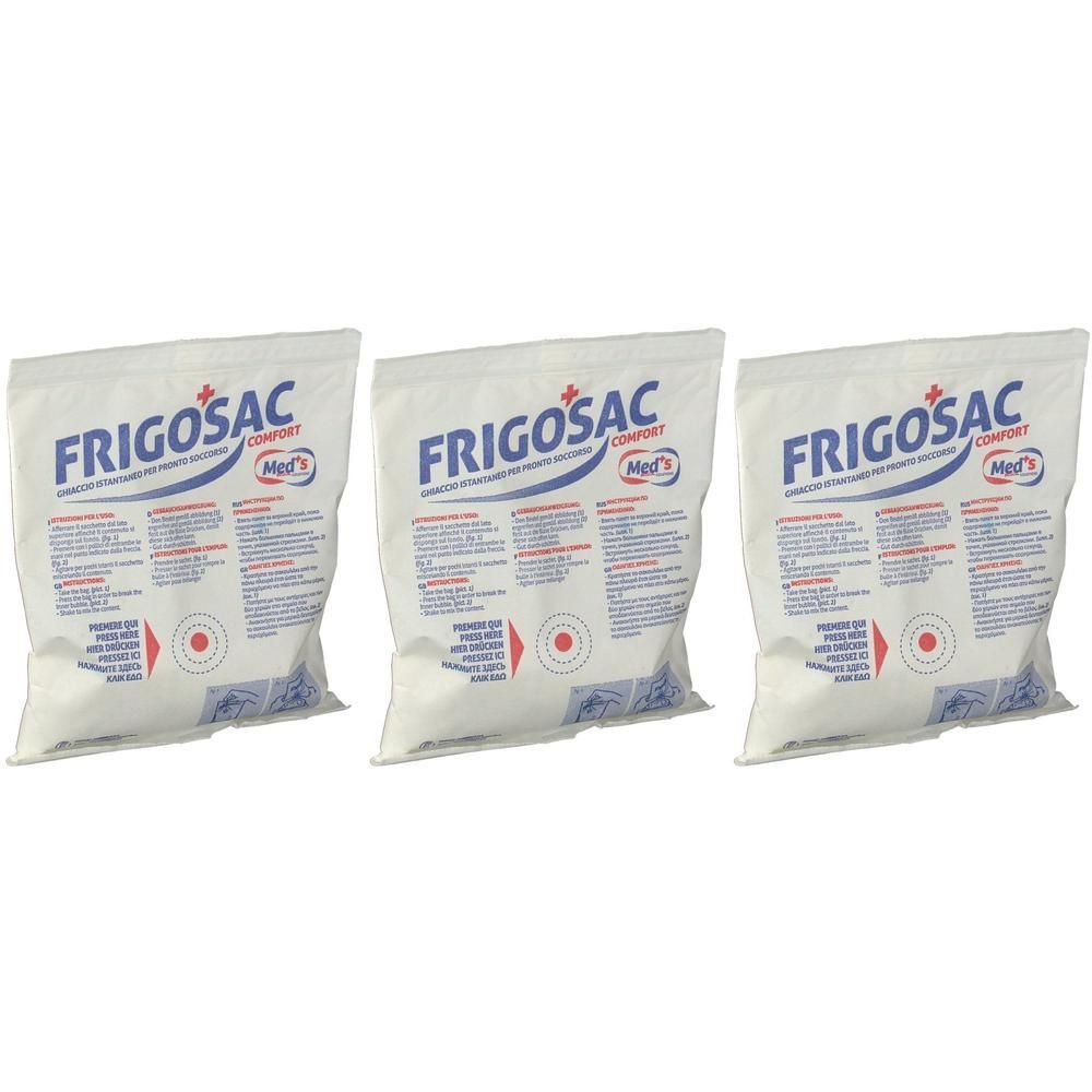 Tre sacchetti FRIGOSAC COMFORT con istruzioni.
