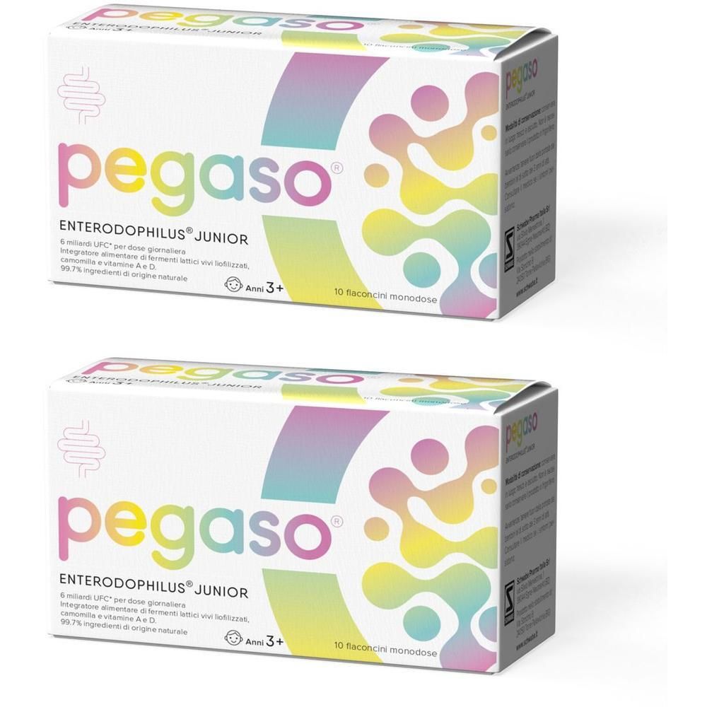 Due confezioni di Pegaso Enterodophilus Junior da 10 flaconcini.
