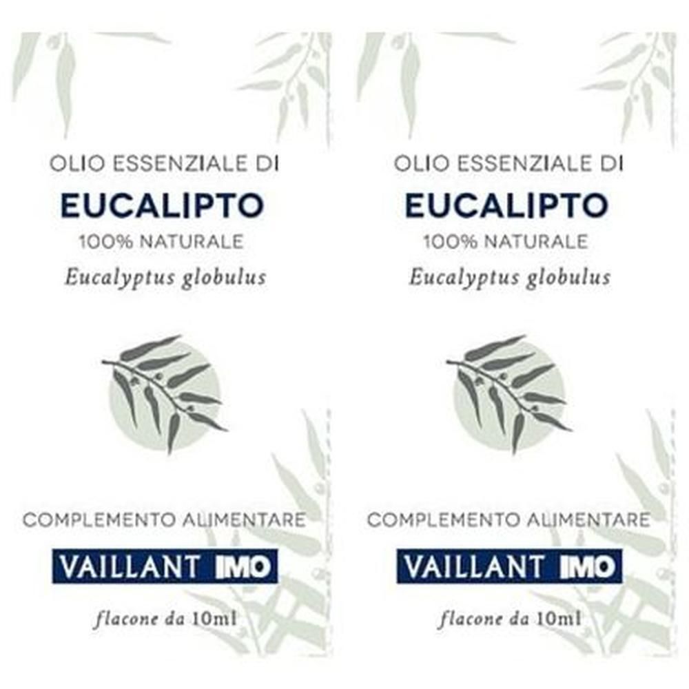 Due flaconi di olio essenziale di eucalipto Vaillant, 100% naturale, 10ml.