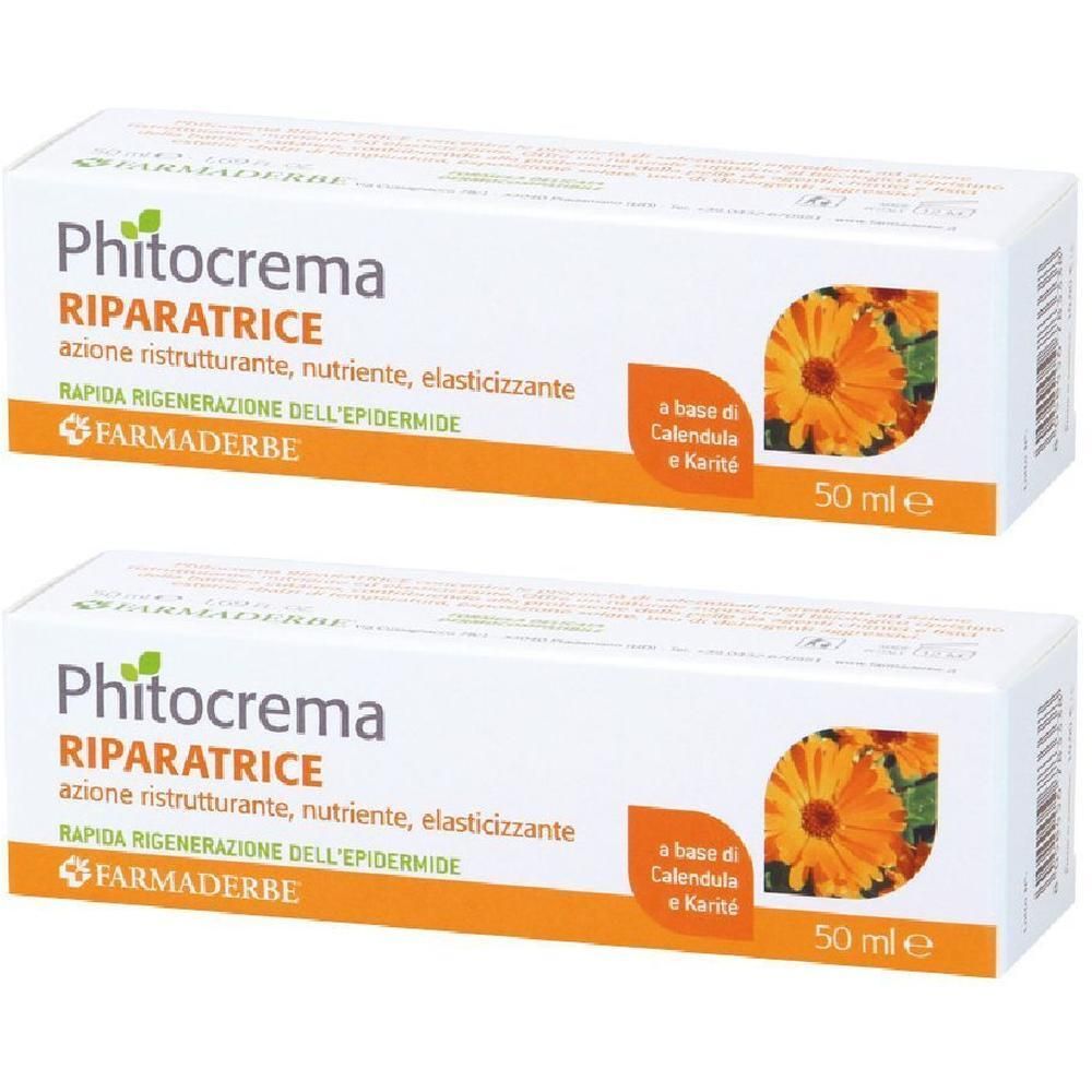Due confezioni di Phytocrema Riparatrice, 50 ml. A base di Calendula e Karité.