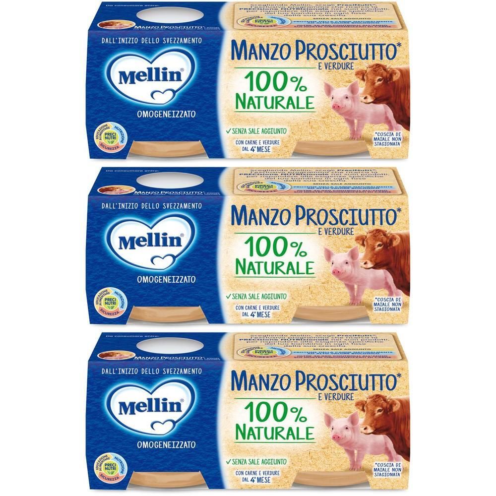 Mellin® con Manzo prosciutto e verdure