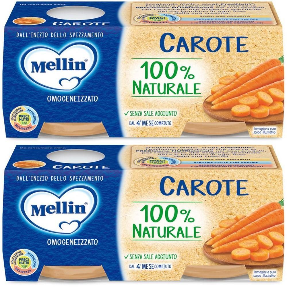 Mellin Omogeneizzato Carote 2 X 80 G