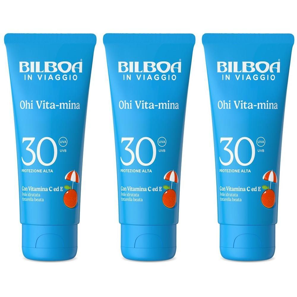 Bilboa In Viaggio Crema Solare formato Viaggio SPF 30 con multivitamina