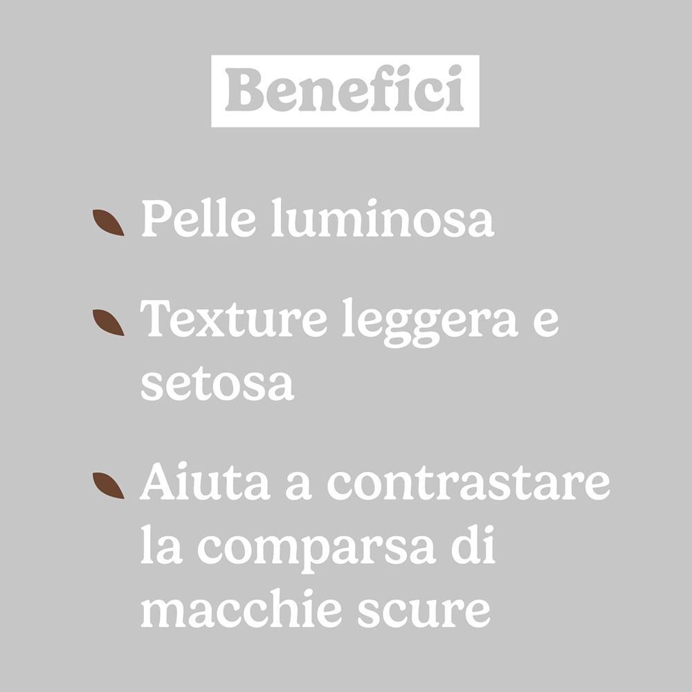 Benefici di Bilboa Coccobello: pelle luminosa, texture leggera, contrasta le macchie scure.